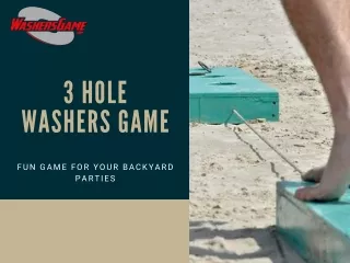 Washers Game with 3 Holes--Fun Game for Your Backyard Parties