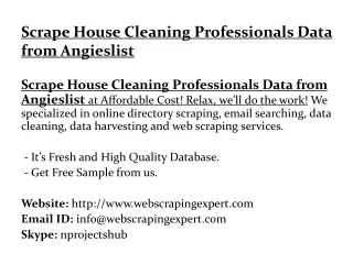 Scrape House Cleaning Professionals Data from Angieslist