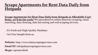Scrape Apartments for Rent Data Daily from Hotpads