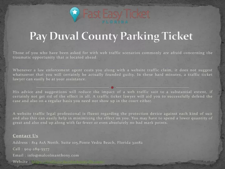 pay duval county parking ticket