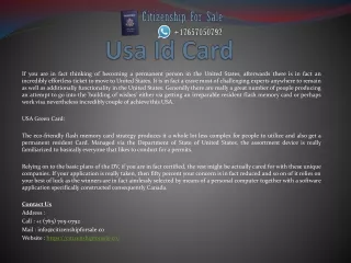 Usa Id Card