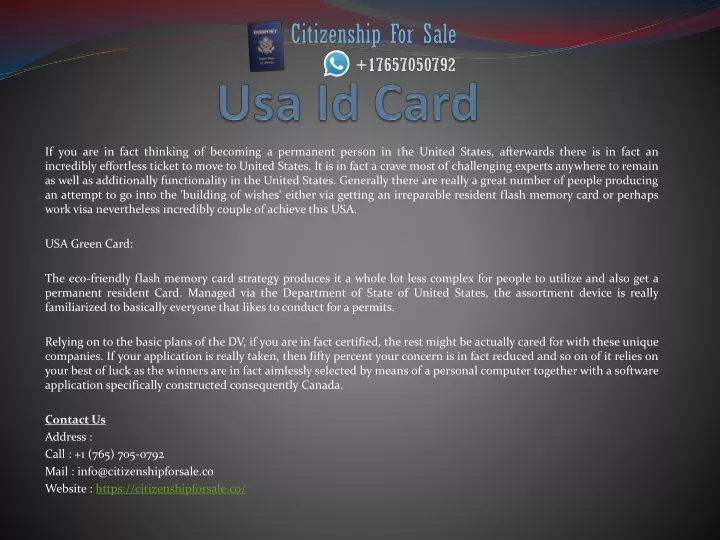 usa id card