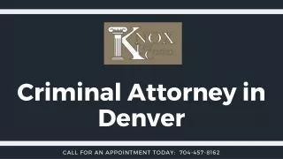 Criminal Attorney in Denver