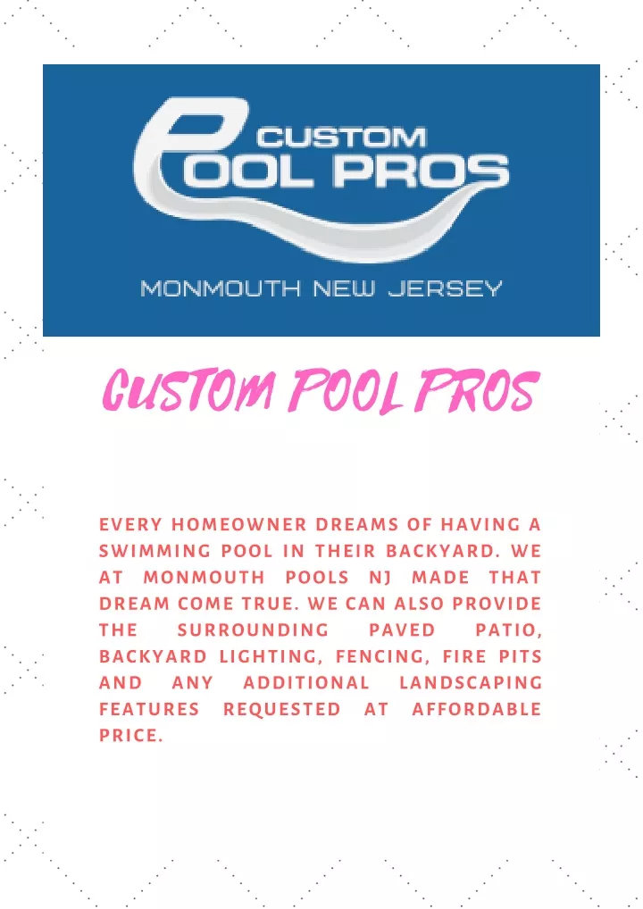 custom pool pros