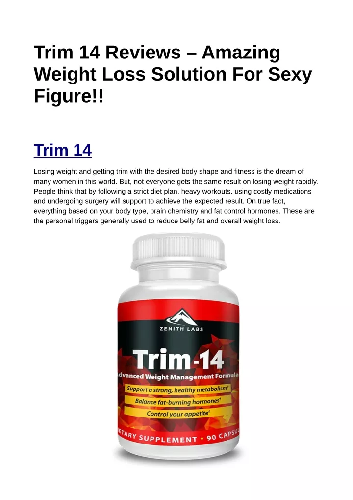 trim 14 reviews amazing weight loss solution
