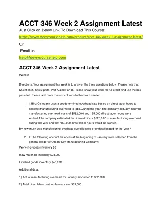 acct 346 week 2 assignment latest just click
