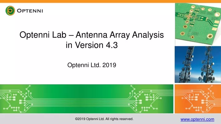 optenni lab antenna array analysis in version 4 3