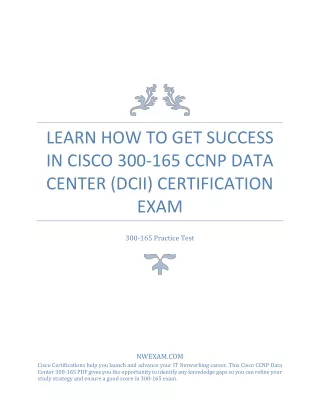 Learn How to Get Success in Cisco 300-165_CCNP Data Center (DCII) Certification Exam