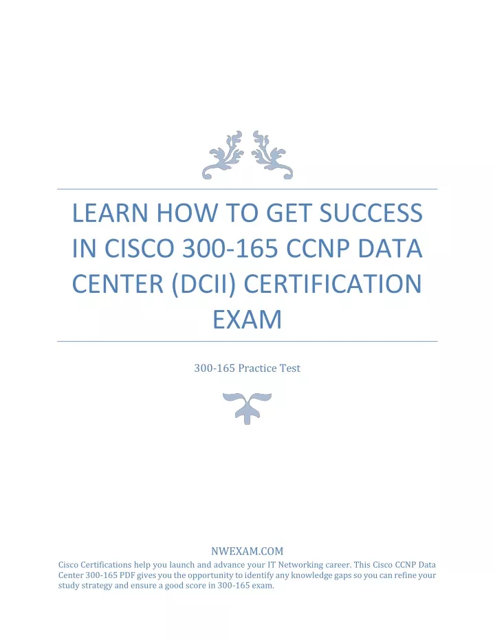 learn how to get success in cisco 300 165 ccnp