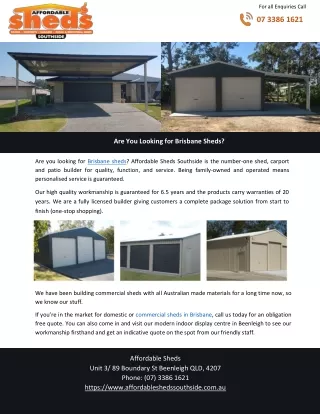 Are You Looking for Brisbane Sheds?