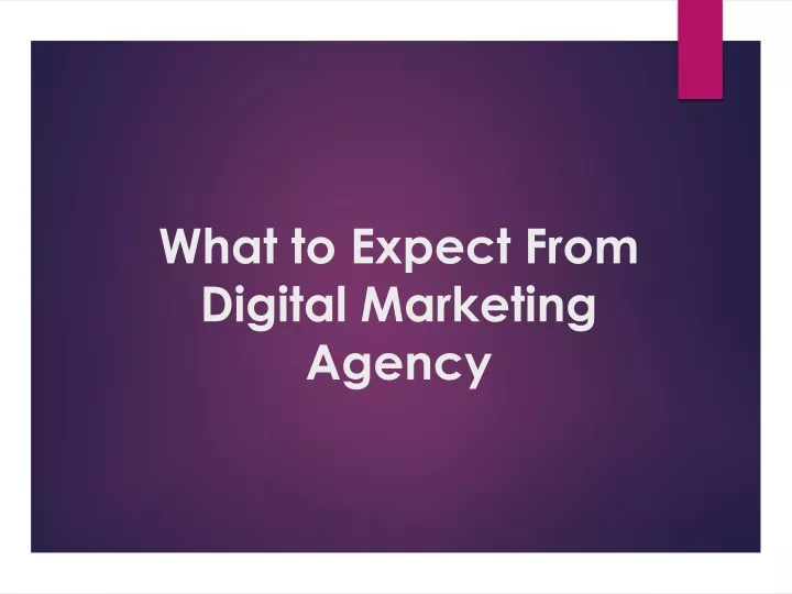 what to expect from digital marketing agency