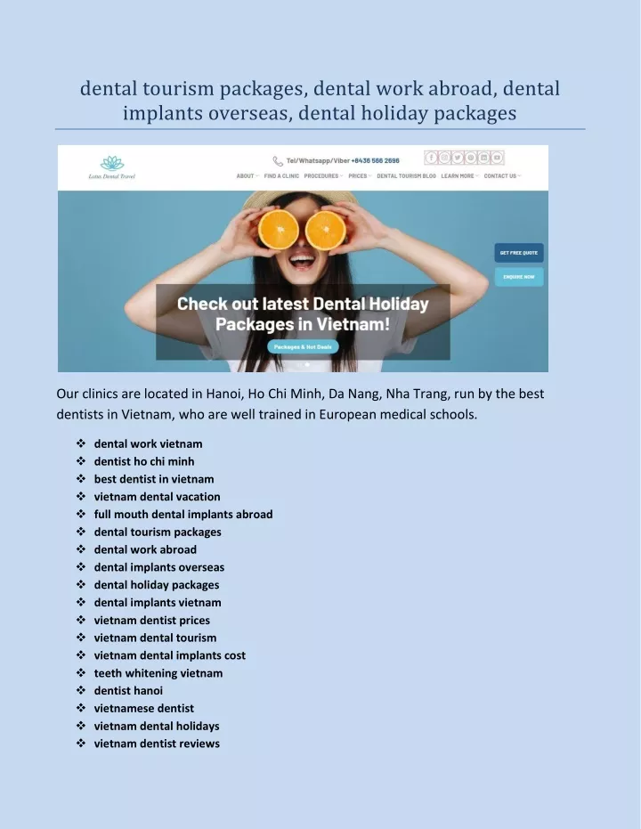 dental tourism packages dental work abroad dental