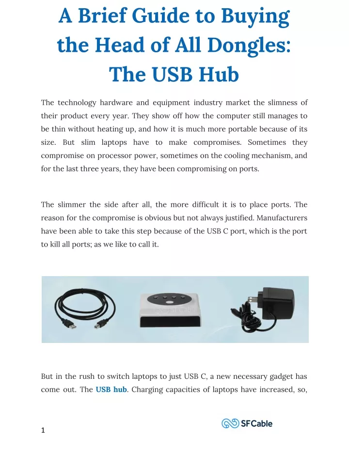 a brief guide to buying the head of all dongles