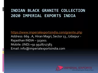 Indian Black Granite Collection 2020 Imperial Exports India