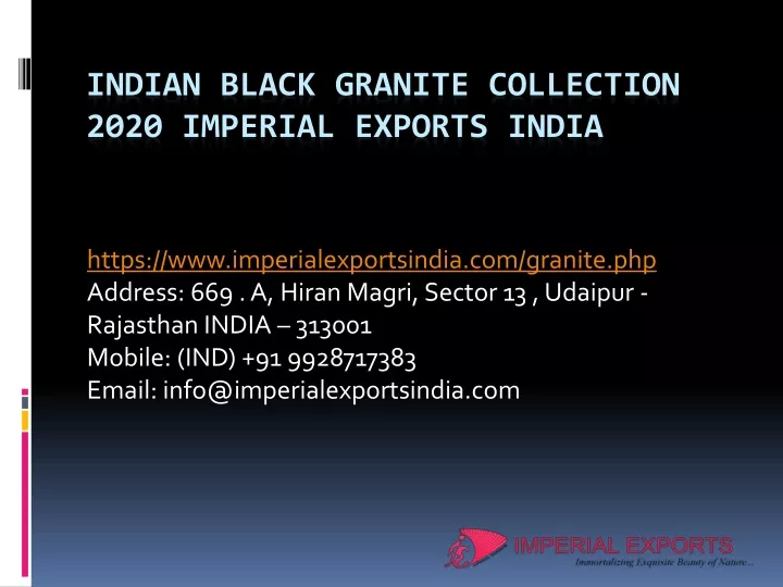 indian black granite collection 2020 imperial exports india