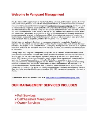 HOA management companies Clearwater