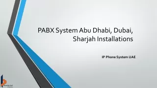 PABX Systems for Office Abudhabi, Dubai, UAE | IP Telephony Abu Dhabi | IP PBX system Abu Dhabi | PBX system installatio