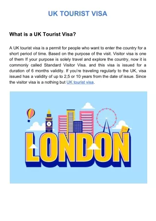 UK TOURIST VISA