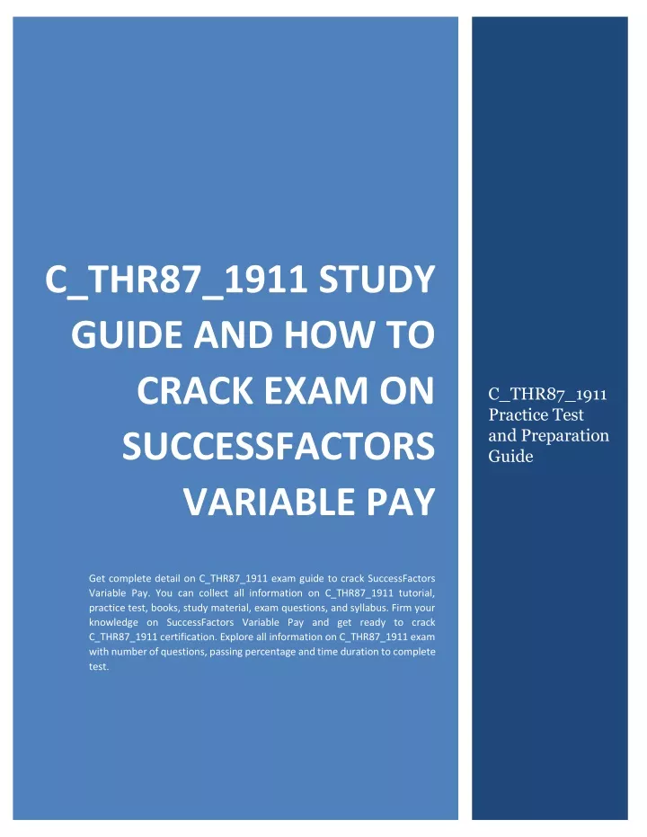 c thr87 1911 study guide and how to crack exam