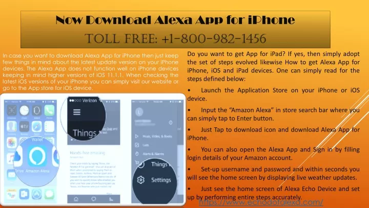 now download alexa app for iphone toll free