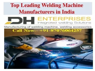 Top Leading Welding Machine Manufacturers in India