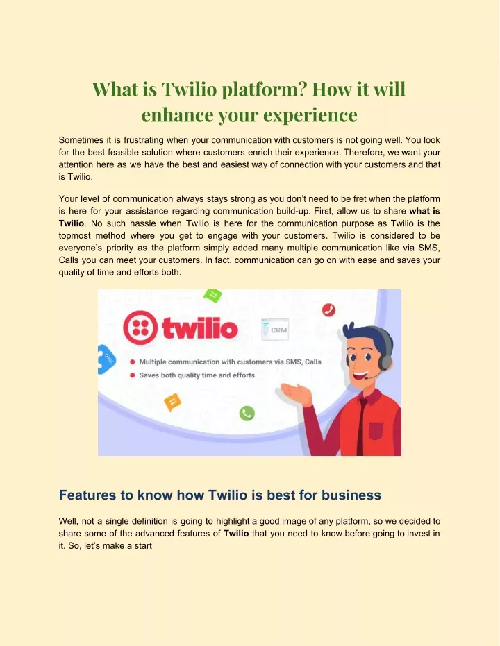 what is twilio platform how it will enhance your