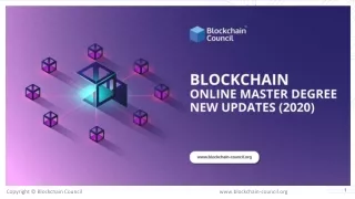 Blockchain online Master Degree - New Updates [2020]