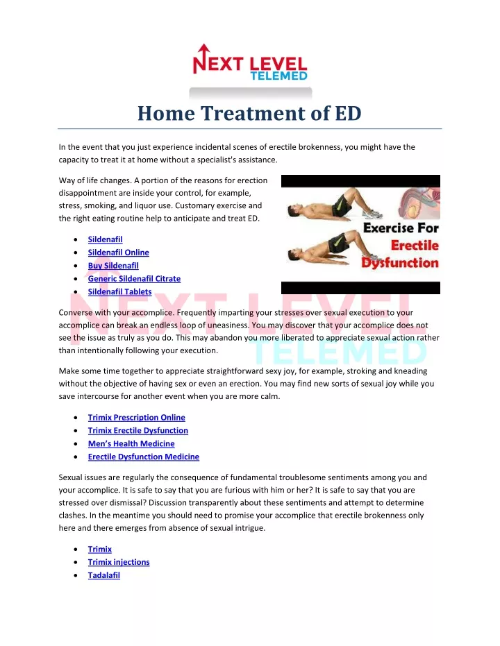home treatment of ed
