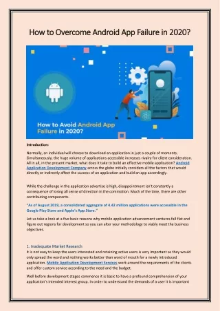 How to Overcome Android App Failure in 2020?