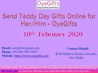 Send Teddy Day Gifts Online for Her or Him - OyeGifts