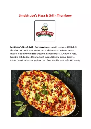 5% Off - Smokin Joe's Pizza & Grill - Best pizza Thornbury