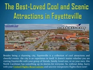 The Best-Loved Cool and Scenic Attractions in Fayetteville