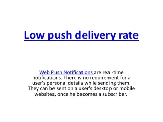 What is Web Push Notifications ?