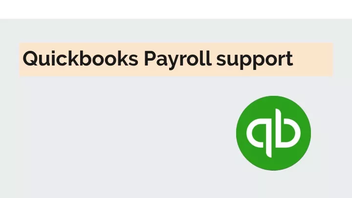 quickbooks payroll support