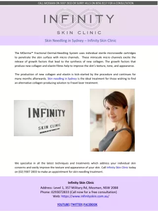 Skin Needling in Sydney – Infinity Skin Clinic