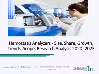 Hemostasis Analyzers Market Growth and Key Manufacturers Analysis Report 2022