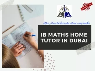 IB Maths Home Tutor in Dubai