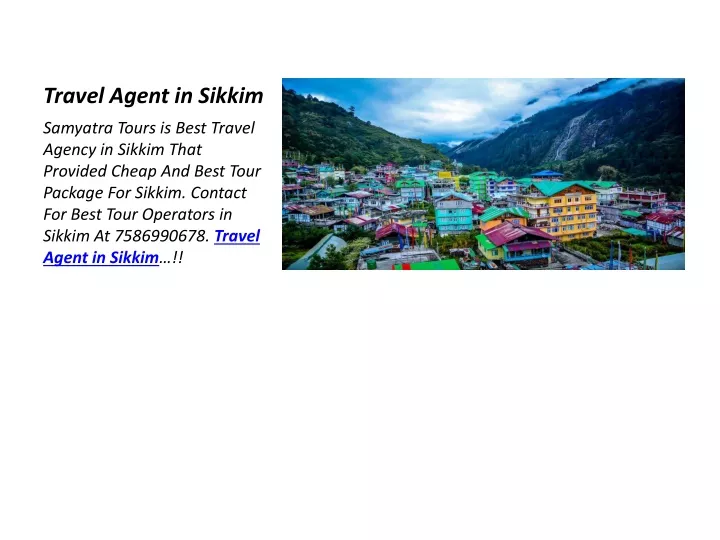 travel agent in sikkim
