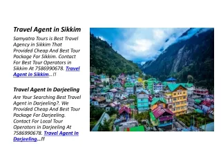 Travel Agent In Darjeeling