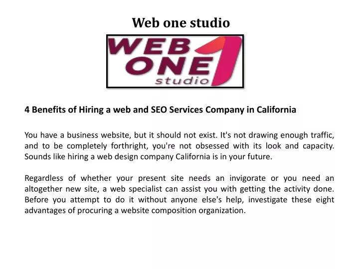web one studio