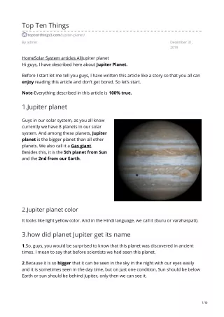 Jupiter planet