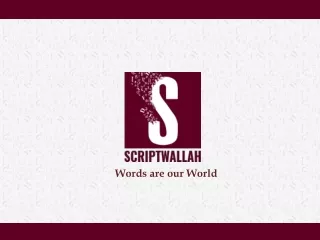 Scriptwallah a best content and script writer in India