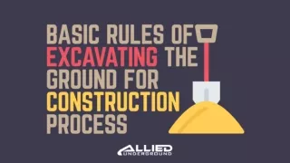 Basic Rules of Excavating the Ground for Construction Process