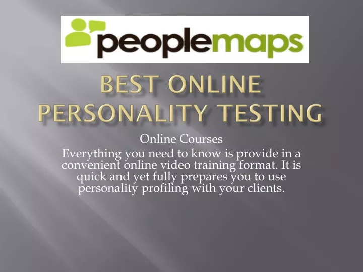 best online personality testing