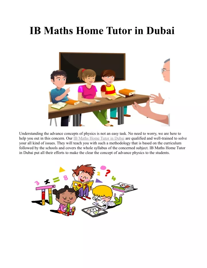 ib maths home tutor in dubai