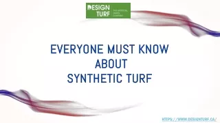 Everyone Must Know About Synthetic Turf