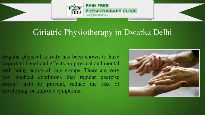 giriatric physiotherapy in dwarka delhi