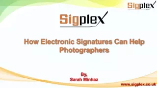 Benefits of electronic signature devices for photographers | Sigplex