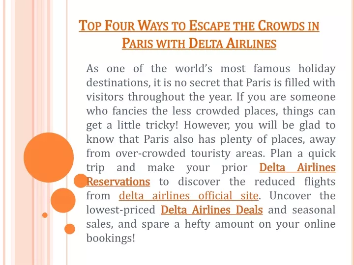 top four ways to escape the crowds in paris with delta airlines