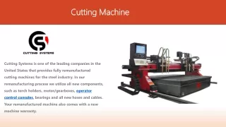 cutting machines.